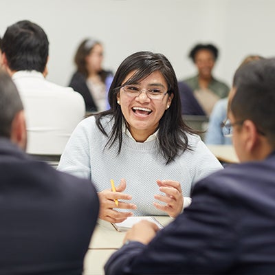 Student in class